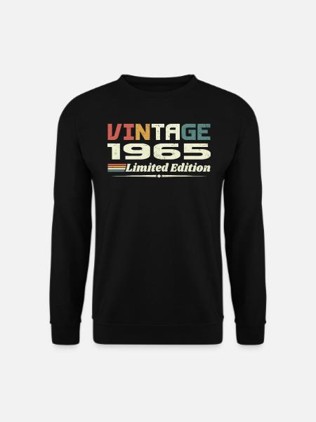 Jahrgang 1965 Geschenk 1965 Geburtstag 1965 Retro - Unisex Pullover - Schwarz