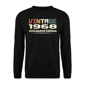 Vintage 1968 Cadeau 1968 Anniversaire 1968 Retro - Sweat-shirt Unisexe - noir - Devant - Alina (178cm) & Michal (187cm)