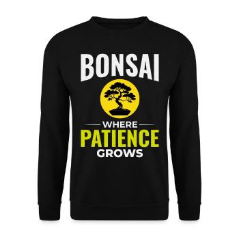 Japanischer Bonsai Gärtner Baum Sammler Gartenarbeit - Unisex Pullover - Schwarz - Vorne - Alina (178cm) & Michal (187cm)