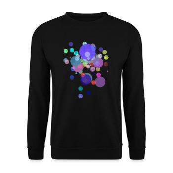 Boules à motifs - Couleurs de l’espace - Sweat-shirt Unisexe - noir - Devant - Alina (178cm) & Michal (187cm)