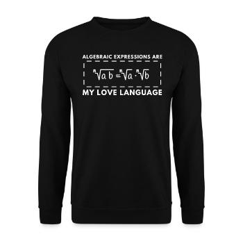 Algebric Expressions Are My Love | Maths Teacher - Unisex Sweatshirt - black - Front - Alina (178cm) & Michal (187cm)