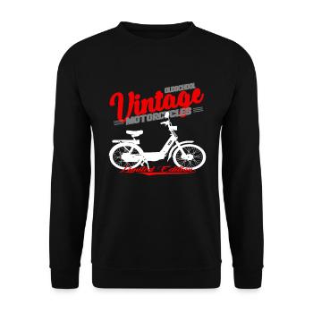 Moped Moped Cult Bike Vintage - Unisex Sweatshirt - black - Front - Alina (178cm) & Michal (187cm)