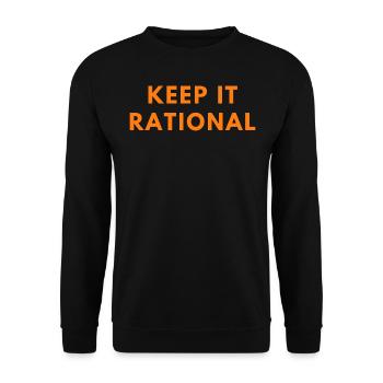 Keep It Rational Quote | Funny Math Pun | Math - Unisex Sweatshirt - black - Front - Alina (178cm) & Michal (187cm)