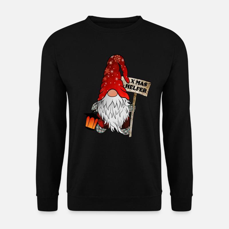 Helper Gnome Christmas Gnome - Unisex Sweatshirt - black