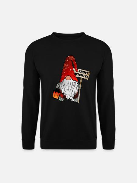 Profi Wichtel – Der professionell Weihnachtsgnom - Unisex Pullover - Schwarz
