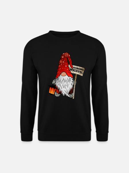 Kuschel Wichtel Weihnachts Gnom - Unisex Pullover - Schwarz