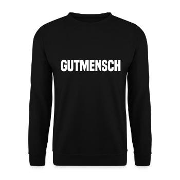 Gutmensch - Unisex Pullover - Schwarz - Vorne - Alina (178cm) & Michal (187cm)