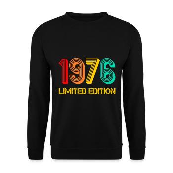 Idée cadeau homme édition limitée 1976 année de naissance - Sweat-shirt Unisexe - noir - Devant - Alina (178cm) & Michal (187cm)