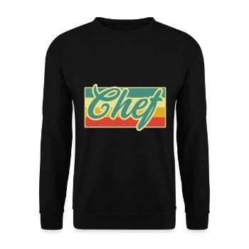 Koch Chef - Unisex Sweatshirt - black - Front - Alina (178cm) & Michal (187cm)