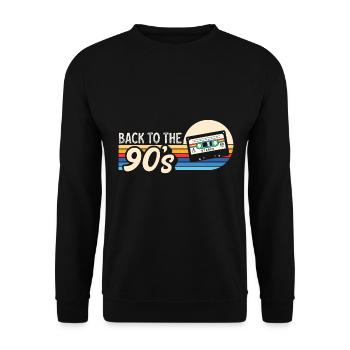 90s 90s Retro Gift - Unisex Sweatshirt - black - Front - Alina (178cm) & Michal (187cm)