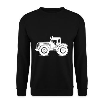 Tractor Silhouette Icon - Unisex Sweatshirt - black - Front - Alina (178cm) & Michal (187cm)
