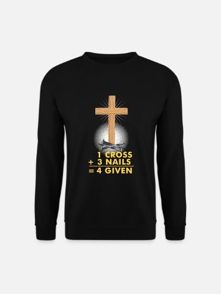 Funny religion Jesus forgiveness Christ gift - Unisex Sweatshirt - black