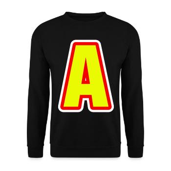 Alphabet, letter A - Unisex Sweatshirt - black - Front - Alina (178cm) & Michal (187cm)