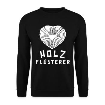 Holzflüsterer Schreiner Tischler Holzfäller - Unisex Pullover - Schwarz - Vorne - Alina (178cm) & Michal (187cm)