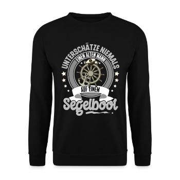 Segeln Segler Segelboot - Unisex Pullover - Schwarz - Vorne - Alina (178cm) & Michal (187cm)