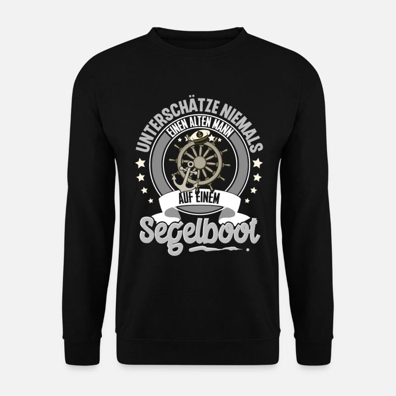 Segeln Segler Segelboot - Unisex Pullover - Schwarz