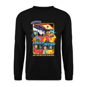 Star Trek Lower Decks Crew Funny Quote - Unisex Sweatshirt - black - Front - Alina (178cm) & Michal (187cm)