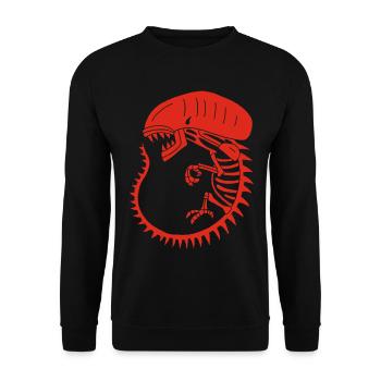 Squelette de monstre extraterrestre rouge - Sweat-shirt Unisexe - noir - Devant - Alina (178cm) & Michal (187cm)