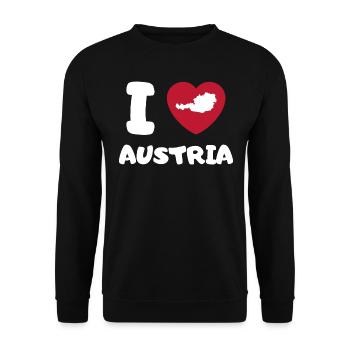 J’aime l’Autriche - Sweat-shirt Unisexe - noir - Devant - Alina (178cm) & Michal (187cm)
