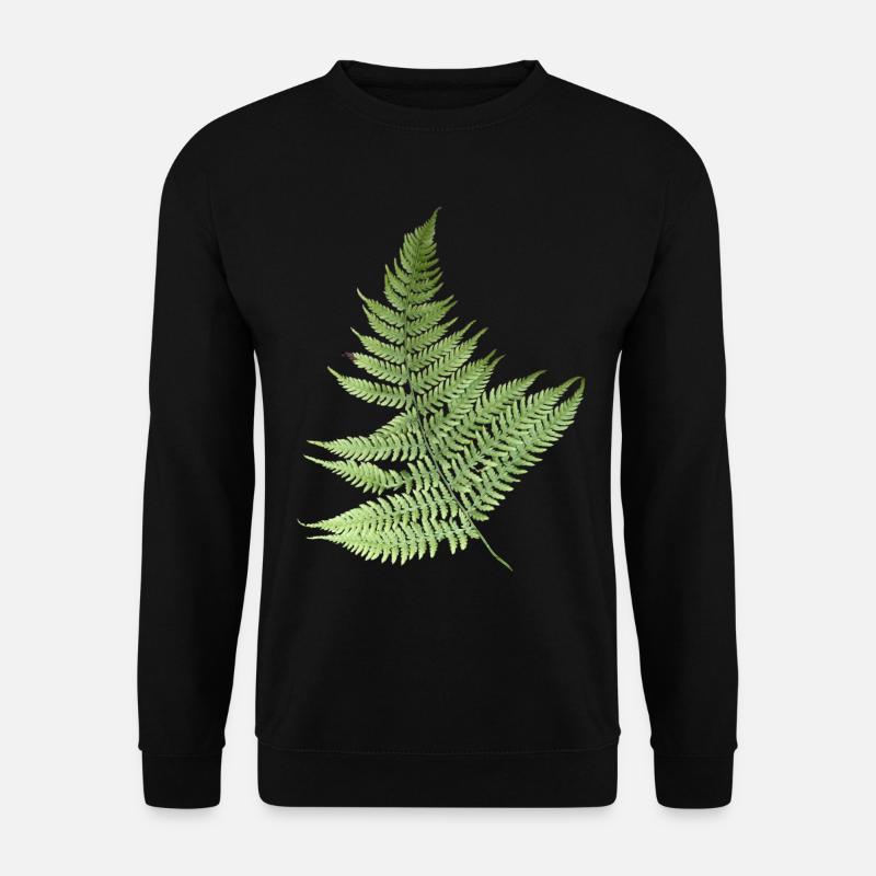 Farn Blätter Farnblätter grün - Unisex Pullover - Schwarz