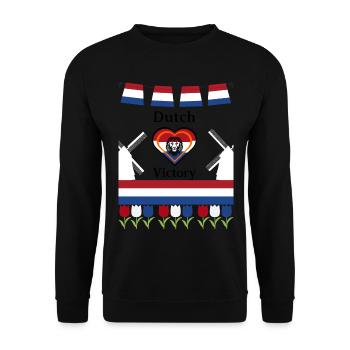 Dutch victory - Unisex Sweatshirt - black - Front - Alina (178cm) & Michal (187cm)