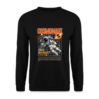 orbit astronaut - cosmonaut - Unisex Sweatshirt - black - Front - Alina (178cm) & Michal (187cm)