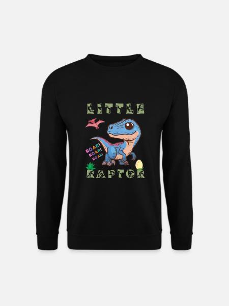 prehistoric dinosaur carnivorous raptor cretaceous - Unisex Sweatshirt - black