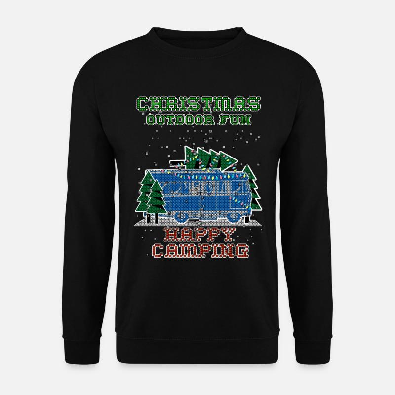 christmas Camping - Unisex Pullover - Schwarz