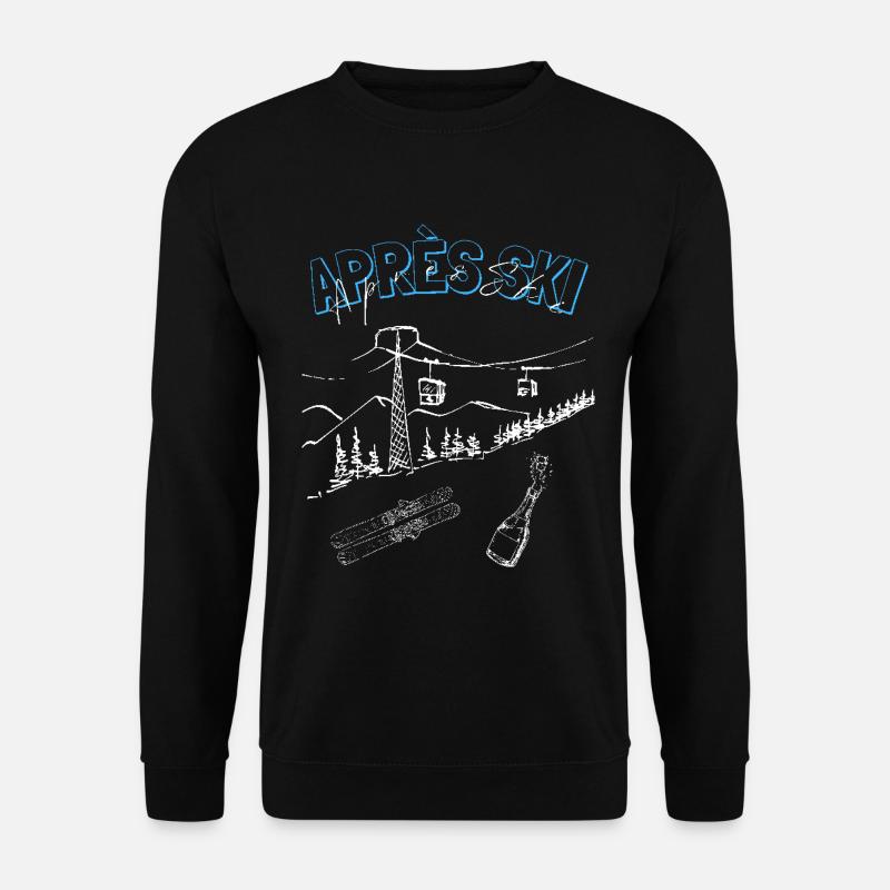 Cool Unisex Apres Ski Sweater, Skiing Gift Ideas - Unisex Sweatshirt - black