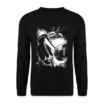 Légende deux temps noir et blanc - Sweat-shirt Unisexe - noir - Devant - Alina (178cm) & Michal (187cm)