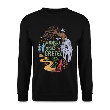 Hansel and Gretel Witch House Vintage - Unisex Sweatshirt - black - Front - Alina (178cm) & Michal (187cm)
