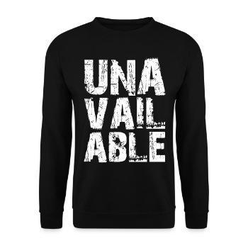 Unavailable Single Life Funny Sarcastic Introvert - Unisex Pullover - Schwarz - Vorne - Alina (178cm) & Michal (187cm)