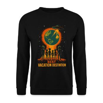 Cosmic Family Adventure T-Shirt - Unisex Sweatshirt - black - Front - Alina (178cm) & Michal (187cm)