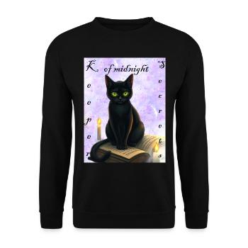 Hüter der Mitternachtsgeheimnisse - Unisex Pullover - Schwarz - Vorne - Alina (178cm) & Michal (187cm)