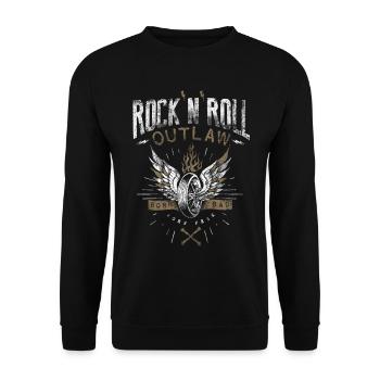 Hors-la-loi du rock & roll - Sweat-shirt Unisexe - noir - Devant - Alina (178cm) & Michal (187cm)