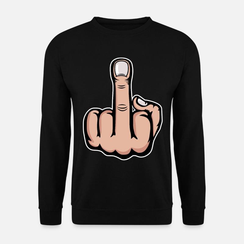 Middle Finger Stinky Finger Design - Unisex Sweatshirt - black