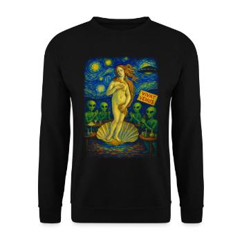 Vivat Venus Alien Gala UFO - Sweat-shirt Unisexe - noir - Devant - Alina (178cm) & Michal (187cm)