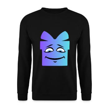 Boîte Cadeau Souriante Gradient - Sweat-shirt Unisexe - noir - Devant - Alina (178cm) & Michal (187cm)