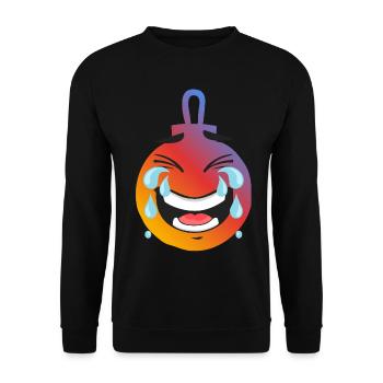 Émoji Rire Gradient Chaud boule de noel - Sweat-shirt Unisexe - noir - Devant - Alina (178cm) & Michal (187cm)