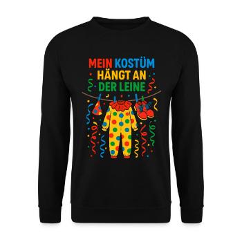 My costume is in the wash Leash No costume - Unisex Sweatshirt - black - Front - Alina (178cm) & Michal (187cm)