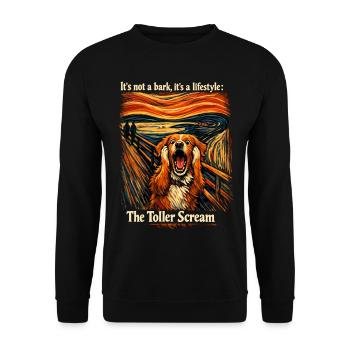 Grand Cri : Retriever canard de Nouvelle-Écosse - Sweat-shirt Unisexe - noir - Devant - Alina (178cm) & Michal (187cm)