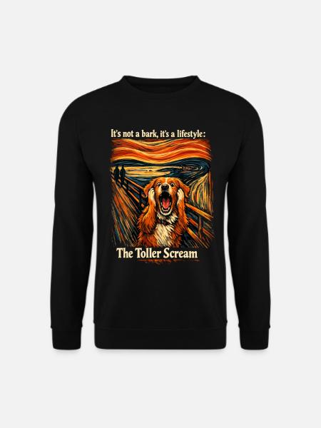 Toller Scream: Nova Scotia Duck Tolling Retriever - Unisex Pullover - Schwarz
