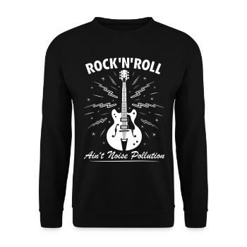 Rock 'n' Roll ist keine Lärmbelastung - Unisex Pullover - Schwarz - Vorne - Alina (178cm) & Michal (187cm)