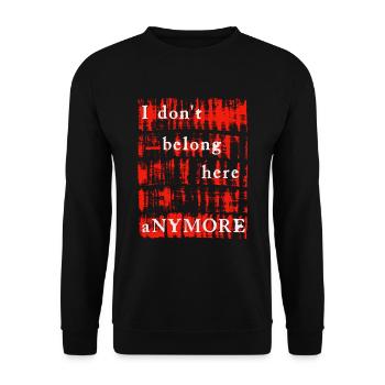ICH GEHÖRE NICHT MEHR HIERHER - Unisex Pullover - Schwarz - Vorne - Alina (178cm) & Michal (187cm)