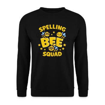 Spelling Bee Squad Humor School Bee - Unisex Sweatshirt - black - Front - Alina (178cm) & Michal (187cm)