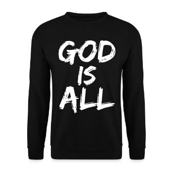 god is all - Unisex Pullover - Schwarz - Vorne - Alina (178cm) & Michal (187cm)