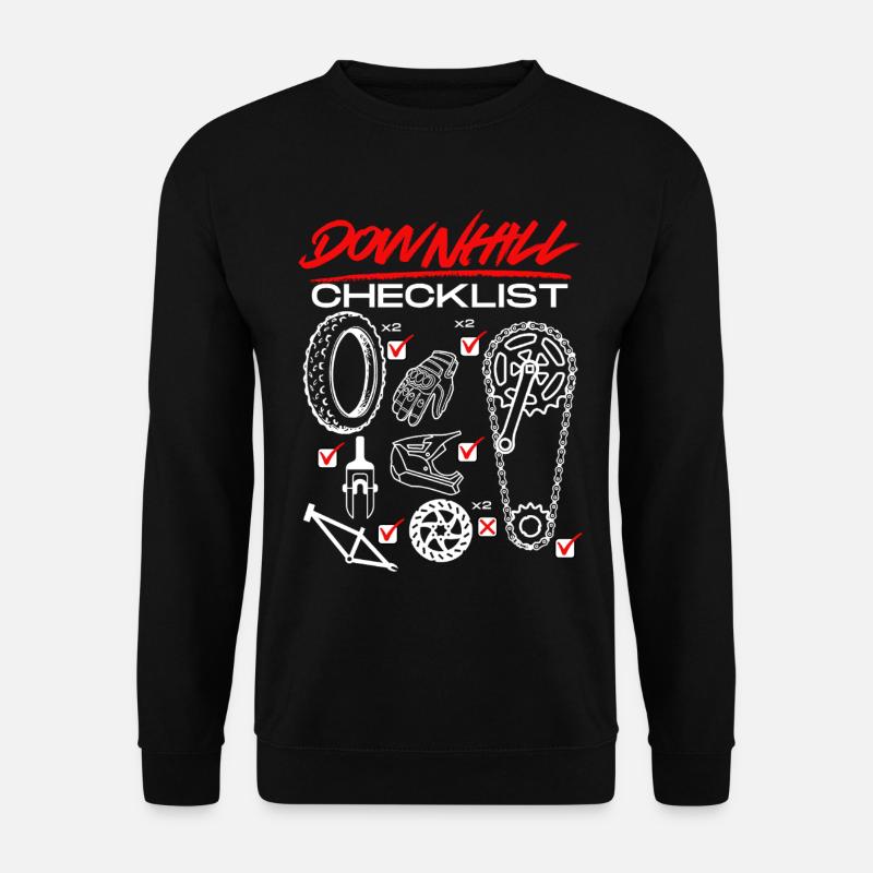 Bicycle Checklist Design - Unisex Sweatshirt - black