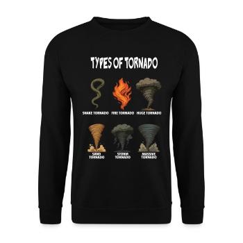 types of tornado Weather tornado chasing Vintage - Unisex Sweatshirt - black - Front - Alina (178cm) & Michal (187cm)