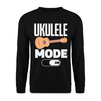 Funny Ukulele Designs and Sayings - Unisex Sweatshirt - black - Front - Alina (178cm) & Michal (187cm)