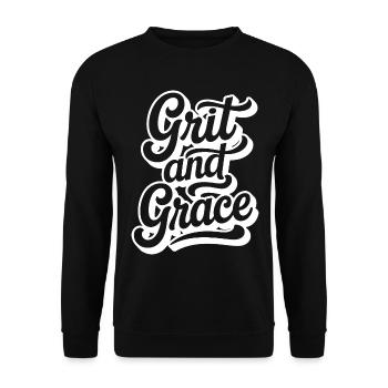Grit_and_Grace - Unisex Pullover - Schwarz - Vorne - Alina (178cm) & Michal (187cm)